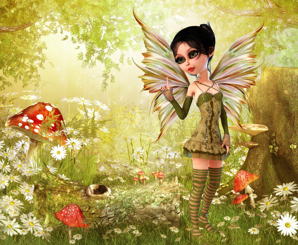 Nature fairy in forest - Photo, Image