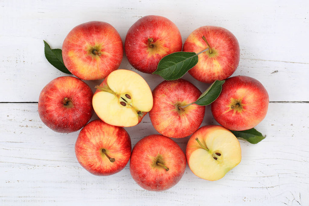 Apples apple fruit fruits red top view - Фото, зображення