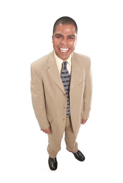 Young hispanic businessman portrait on white background. - Фото, изображение