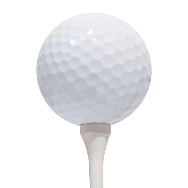 Golf piłka izolowana na białym - Zdjęcie, obraz