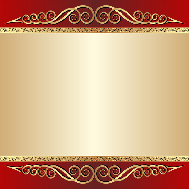 Red and gold background - Vector, Image