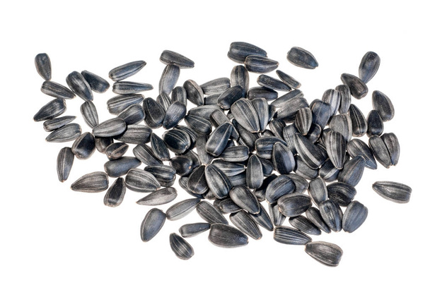 cumulo di semi di girasole nero isolato su bianco - Foto, immagini