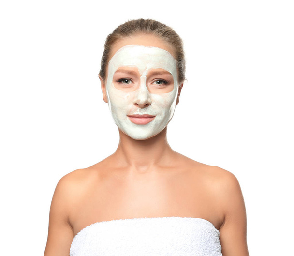 Young woman with facial mask  - Photo, image