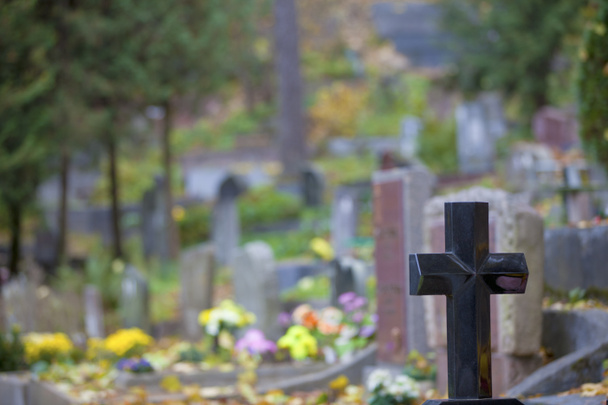 žulový kříž na křesťanský hřbitov - Fotografie, Obrázek
