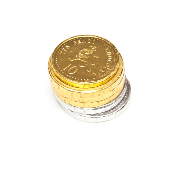 Monedas de chocolate
 - Foto, imagen