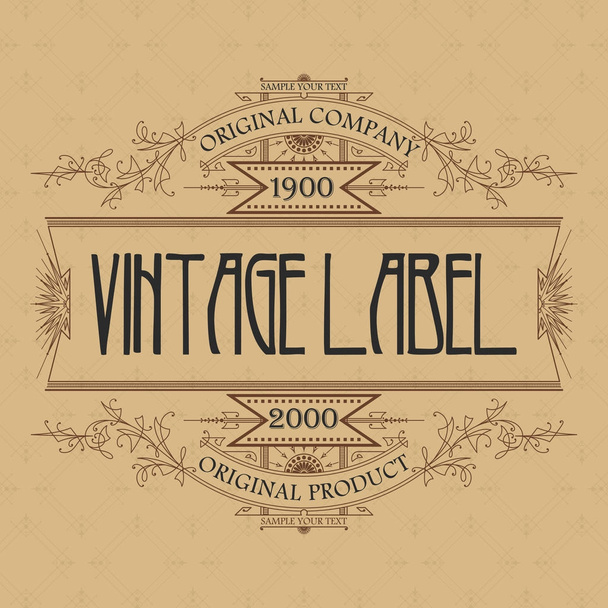Vintage typographic label premium - vector - Διάνυσμα, εικόνα