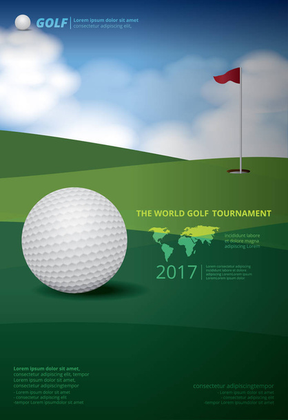 Poster Golf Torneo Campeonato Vector Ilustración
 - Vector, imagen
