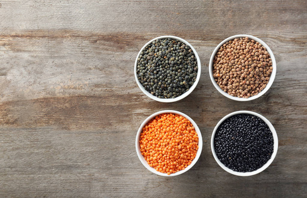Bowls with different lentils  - Foto, Imagen