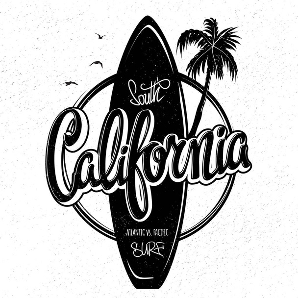 California surf obras de arte, camiseta ropa gráficos de impresión
 - Vector, Imagen