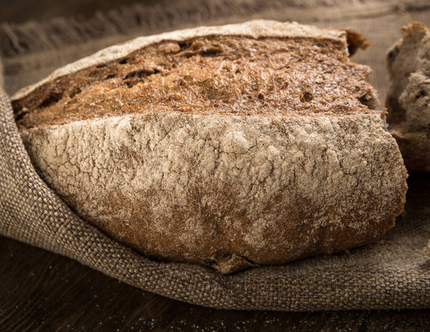 loaf of bread top view - Foto, Imagem