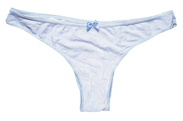 calzoncillos femeninos de algodón con lazo aislado sobre fondo blanco
 - Foto, imagen