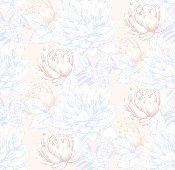 Vintage floral pattern background Vector illustration decors - Vektor, obrázek