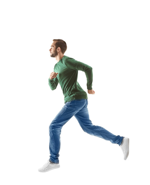 man in casual clothes running   - Zdjęcie, obraz
