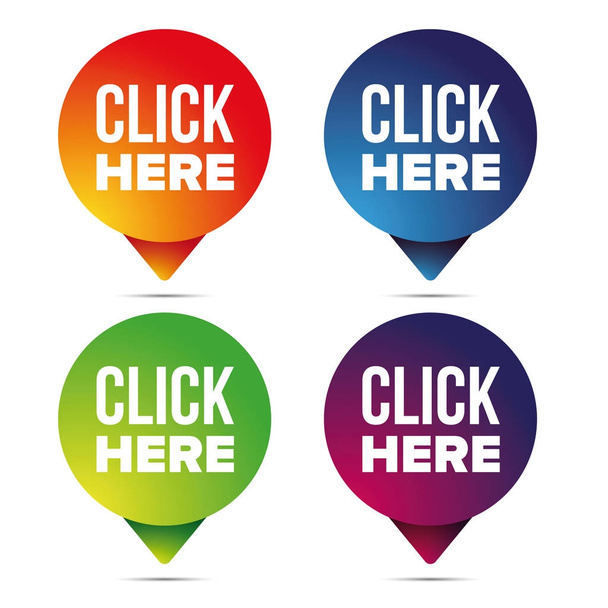 Click here button call to action - Vector, Image
