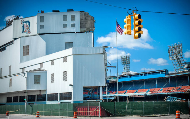 Detroits stary Tiger Stadium rozbiórki - Zdjęcie, obraz