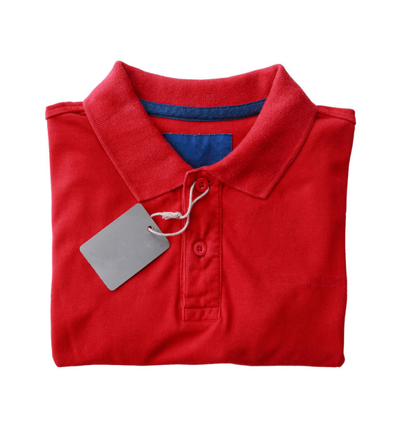 赤いポロシャツ - 写真・画像