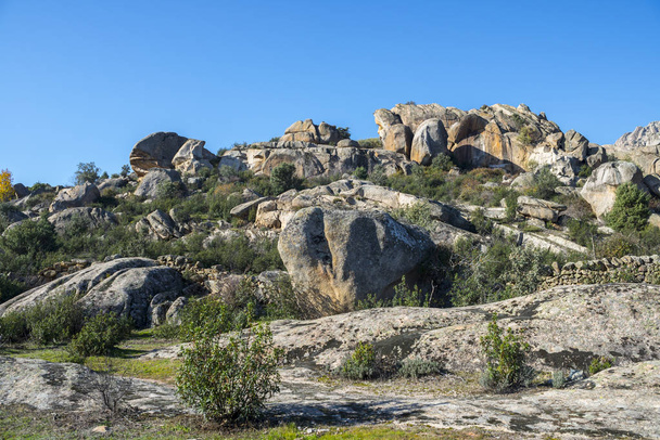 Granitic rock formations in La Pedriza - Photo, Image