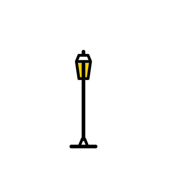 Décrivez l'icône du lampadaire. Illustration vectorielle d'éléments de conception de parcs isolés sur fond blanc dans un nouveau style moderne linéaire
. - Vecteur, image