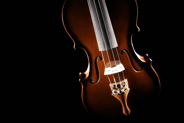 Violin close up music instrument strings - Φωτογραφία, εικόνα
