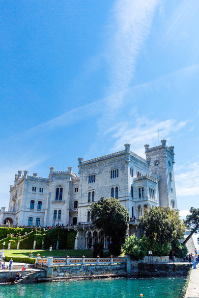View on Miramare castle in Italy - Photo, Image