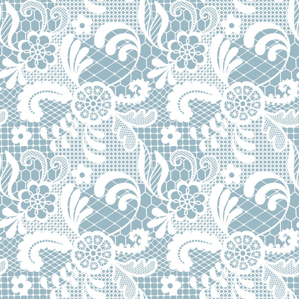 Lace seamless pattern with flowers - Вектор, зображення