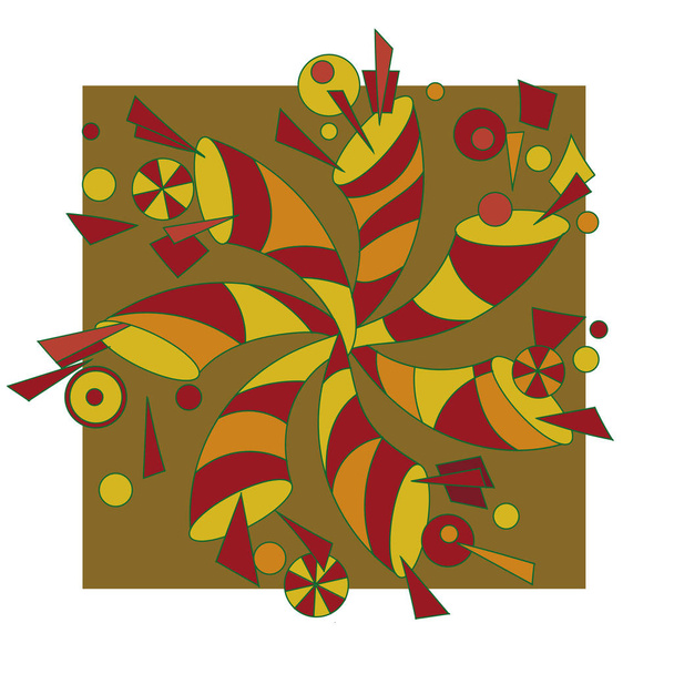 Patrón geométrico de la cornucopia de la paleta de abstracción
 - Foto, Imagen