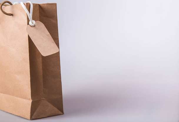black friday idea, cardboard bag and tag for text on it. - Foto, immagini