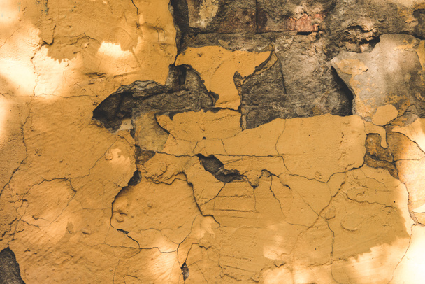 eski sarı duvar - Fotoğraf, Görsel
