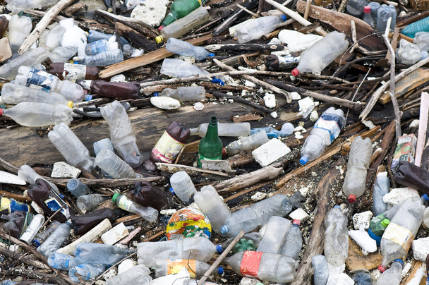 Müll im Fluss, Umweltverschmutzung - Foto, Bild
