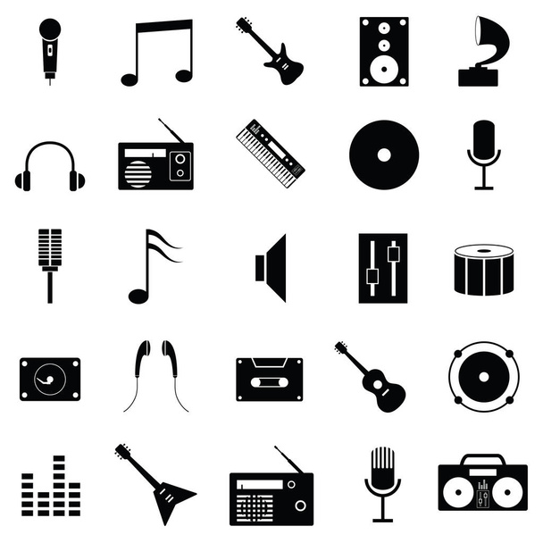 the musical icon set - Vetor, Imagem