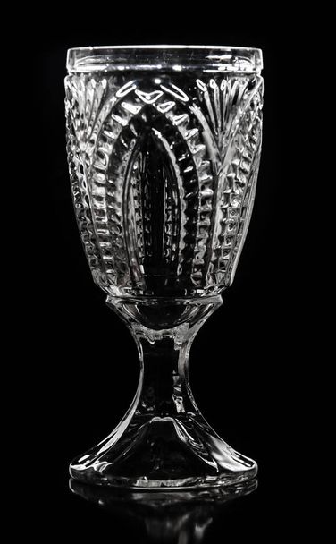 Crystal Cup on black background. - Foto, afbeelding