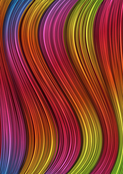 Abstract stripes in the colors of the rainbow. - Vector, Image