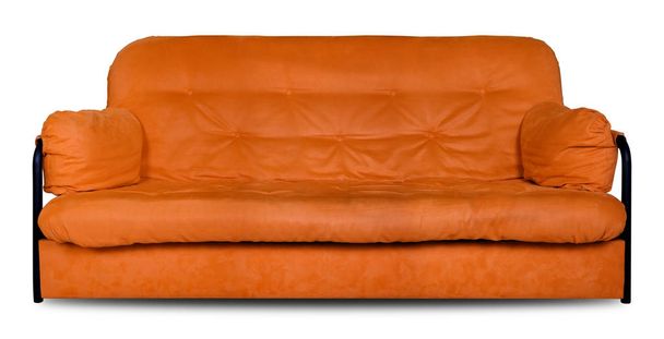 М'які меблі - помаранчевий сучасних divan диван з близько по - Фото, зображення
