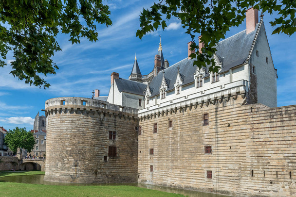 Castle, Nantes, Fransa. 17 Temmuz 2017, - Fotoğraf, Görsel