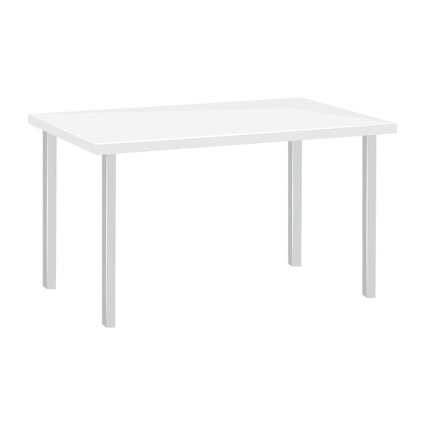 bílý stůl, samostatný obrázek - Vektor, obrázek