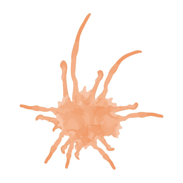 オレンジ水彩スプラッシュ - ベクター画像