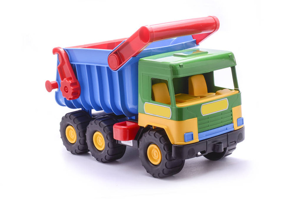 Spielzeugauto für Müll isoliert auf weißem Grund - Foto, Bild