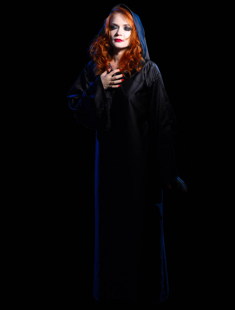 Young witch isolated - Zdjęcie, obraz