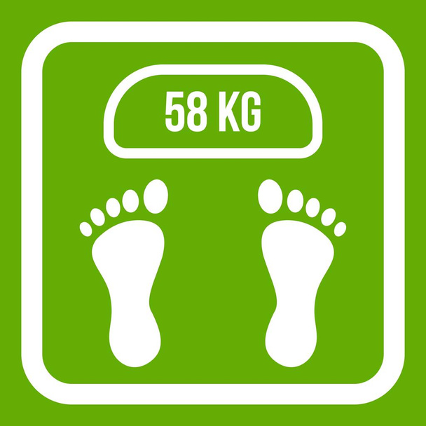 Weight scale icon green - Vector, Image