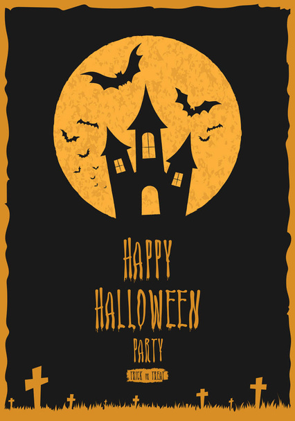 Happy halloween party poster, banner or greeting card. Halloween - Vetor, Imagem
