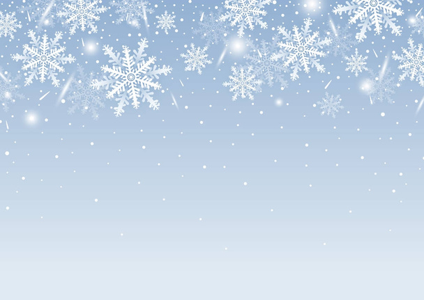 Diseño de fondo de Navidad de copo de nieve blanco y nieve con espacio de copia
 - Vector, imagen