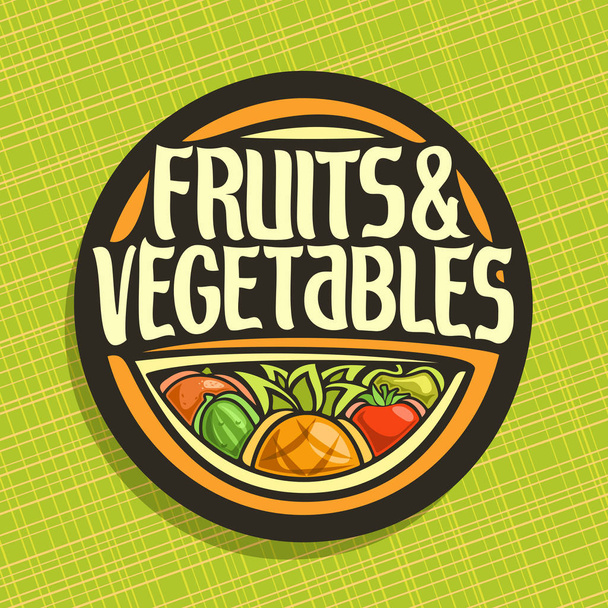 Vektorlogo für Obst und Gemüse - Vektor, Bild