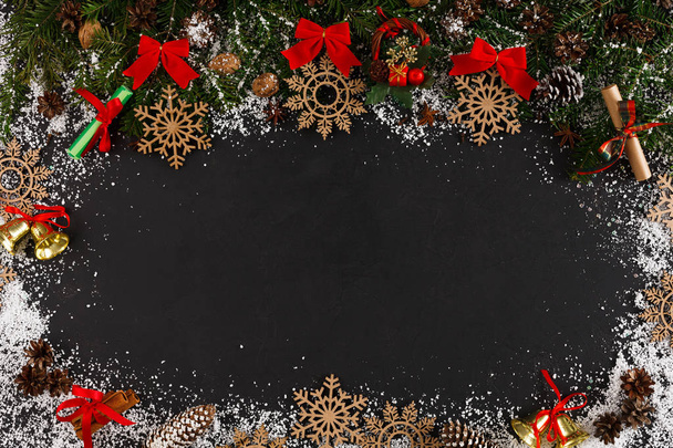 Kerstmis decoratie achtergrond, kopie ruimte - Foto, afbeelding