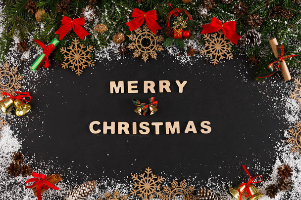 Merry christmas greeting, decoration background - Photo, Image