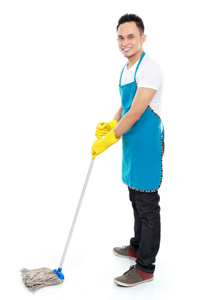 mannelijke schoonmaak service - Foto, afbeelding