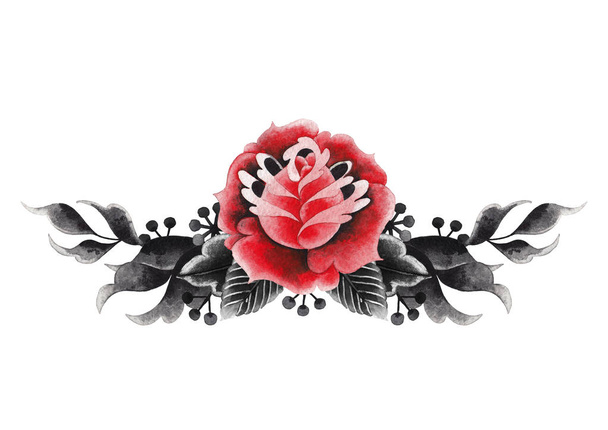 Acuarela viñeta floral
 - Foto, imagen