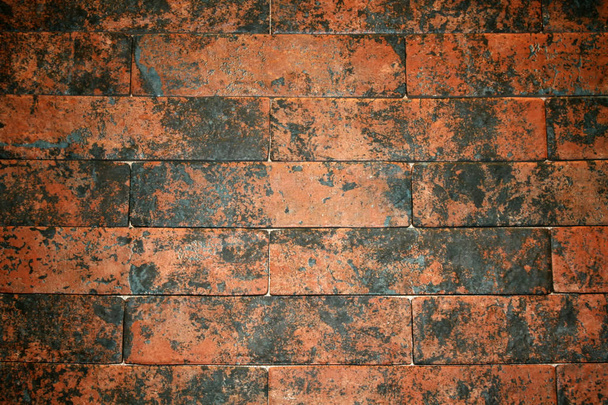 The wall of brown brick is decorative. - Valokuva, kuva