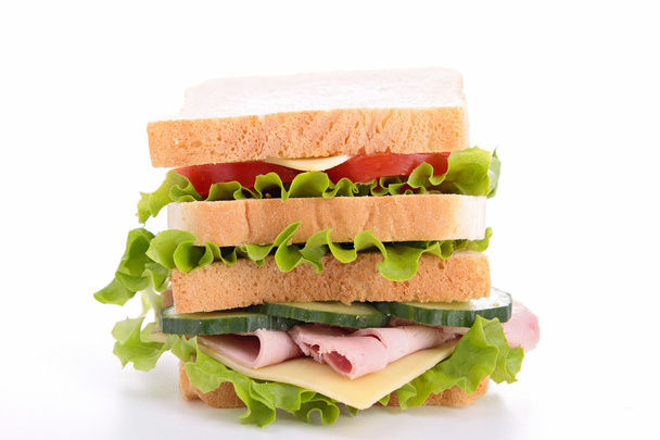 Sandwich on white - Photo, image