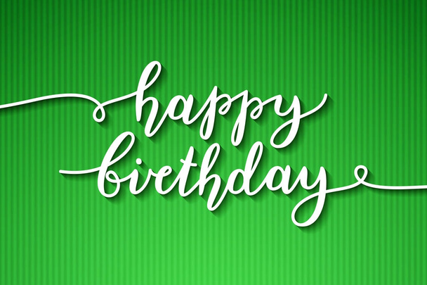 happy birthday lettering - Vector, imagen
