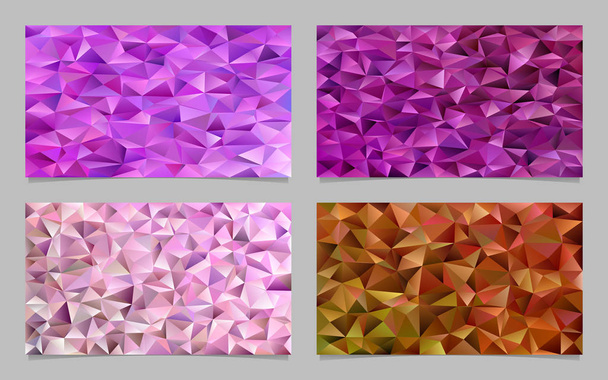 Gradientti kolmio monikulmio mosaiikki kortin taustasarja - vektori malleja värillisistä kolmioista
 - Vektori, kuva